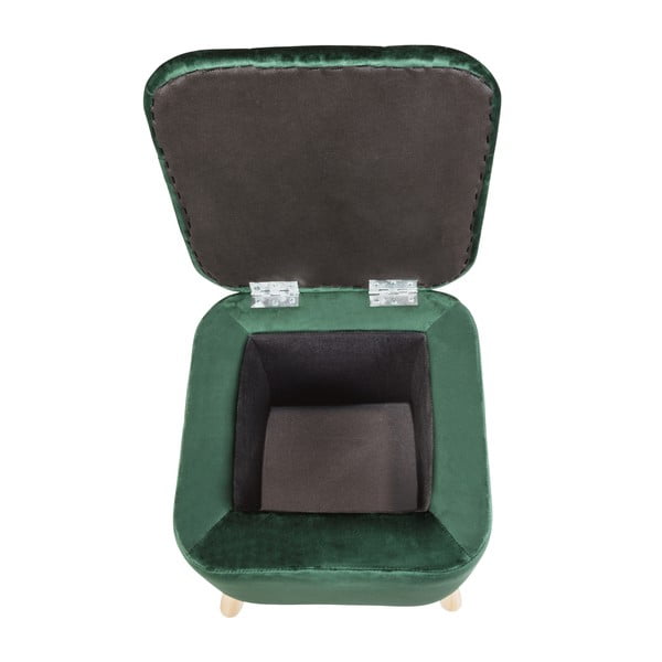 Zelený zamatový taburet - Wenko-image-3