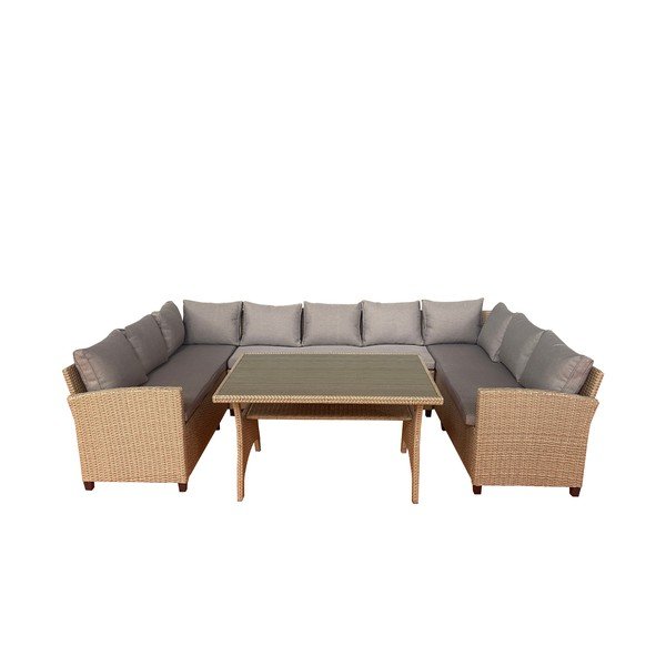 Béžová záhradná lounge súprava pre 9 Ventura – Unique Furniture