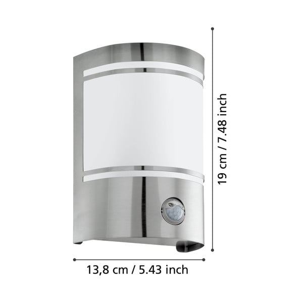 Nástenné vonkajšie svietidlo (výška 19 cm) CERNO – EGLO-image-2