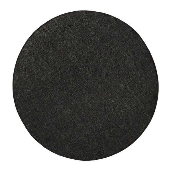 Čierny obojstranný koberec Bougari Miami, Ø 140 cm