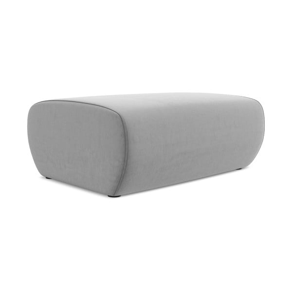 Svetlosivá zamatová podnožka Kapua – Makamii-image-1