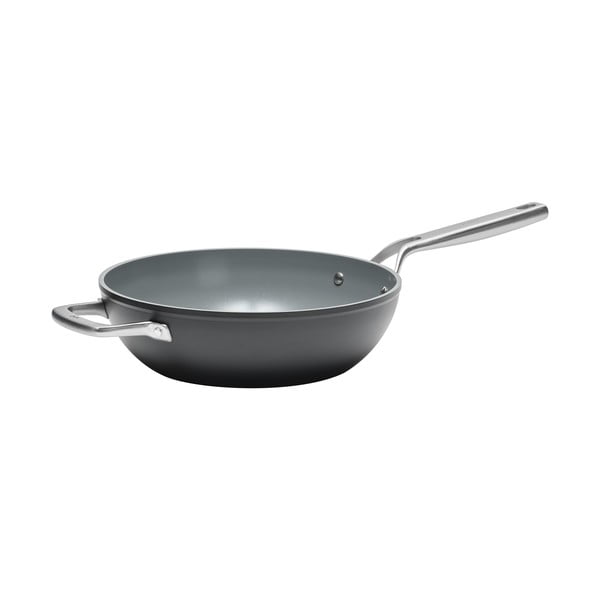 Wok panvica s pokrievkou/s keramickým povrchom ø 28 cm Meda 3.0 – FABINI-image-2