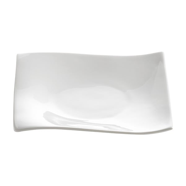 Biely porcelánový dezertný tanier Maxwell & Williams Motion, 15 x 15 cm
