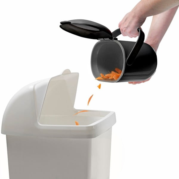 Čierno-sivá nádoba na kompostovateľný odpad Addis Caddy, 2,5 l-image-2