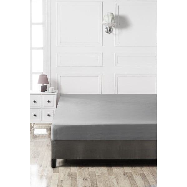 Tmavosivá napínacia bavlnená plachta 140x200 cm – Mijolnir-image-2