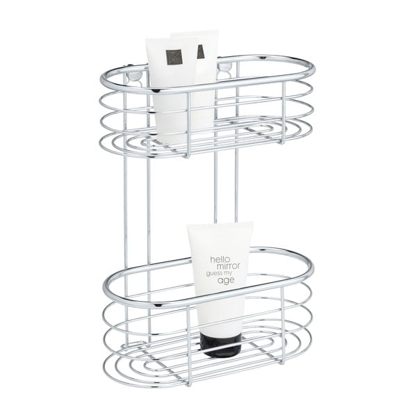 Strieborná sprchová polica Wenko Trestina, 26 x 35 cm-image-1