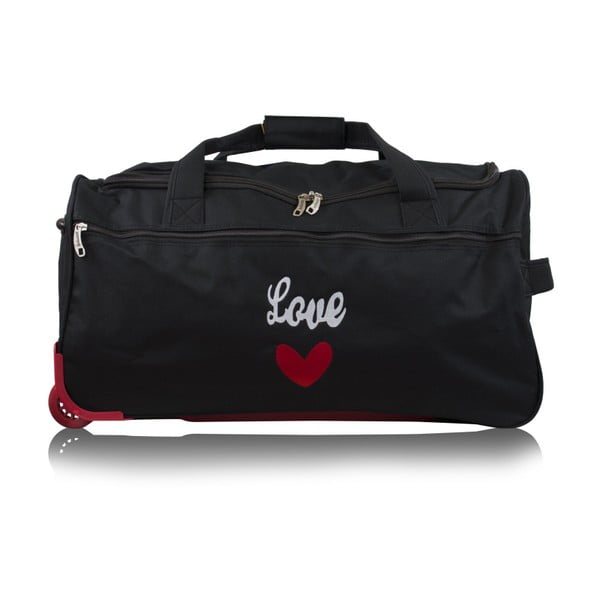 Čierna cestovná taška na kolieskach INFINITIF, dĺžka 60 cm-image-1