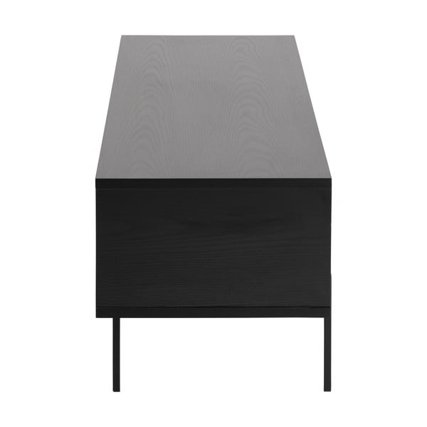 Čierny TV stolík v dekore jaseňa 140x45 cm Angus – Actona-image-4