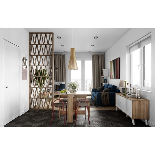 Rozkladací jedálenský stôl v dekore duba 76x28 cm Papillon – TemaHome-image-1