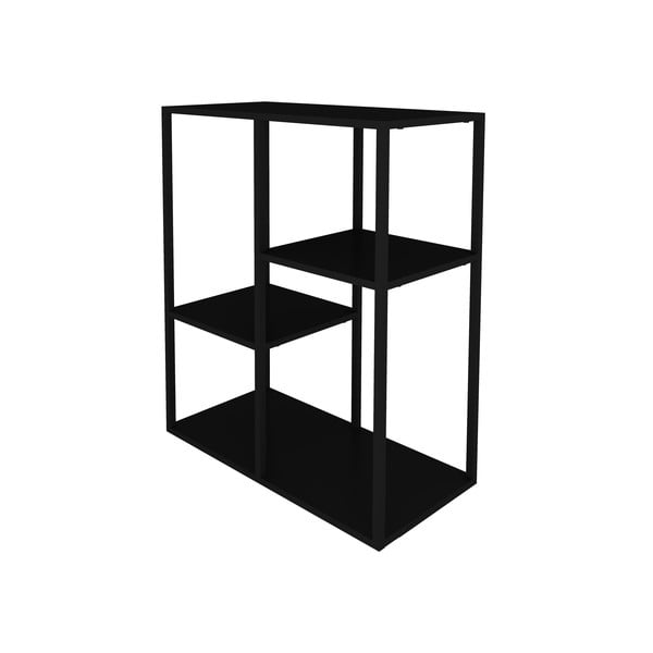 Čierny kovový regál Canett Lite, výška 81 cm-image-3