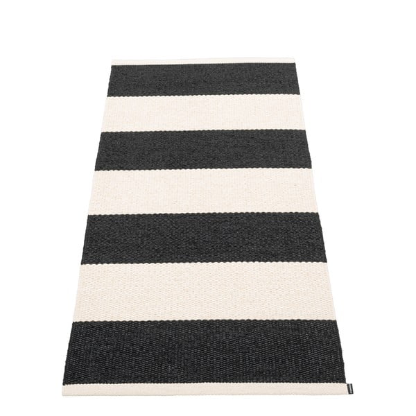 Čierno-biely vnútorný a vonkajší behúň 70x150 cm Bob Black Vanilla – Pappelina