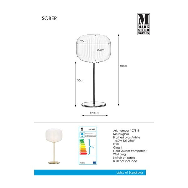 Stolová lampa Markslöjd Sober Table 1L White-image-3