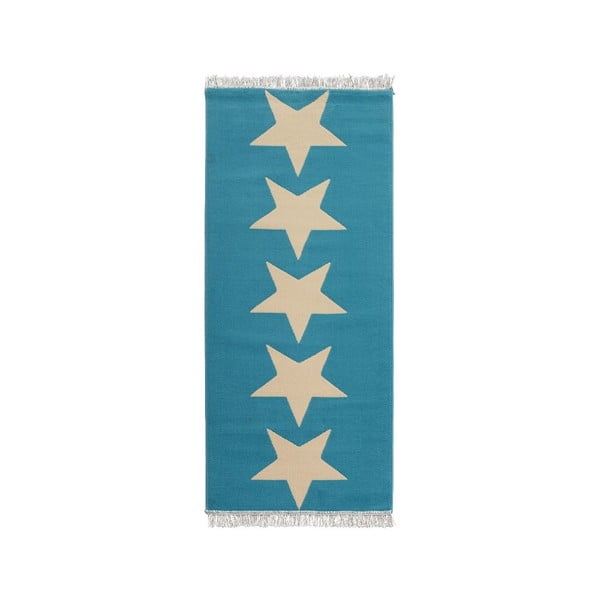 Modrý koberec Hanse Home Stars, 80 × 200 cm