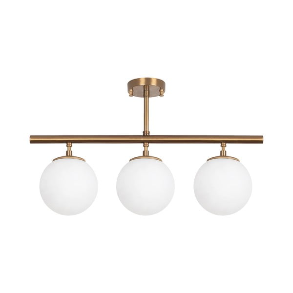 Stropné svietidlo v bronzovej farbe so skleneným tienidlom ø 15 cm Atmaca – Opviq lights