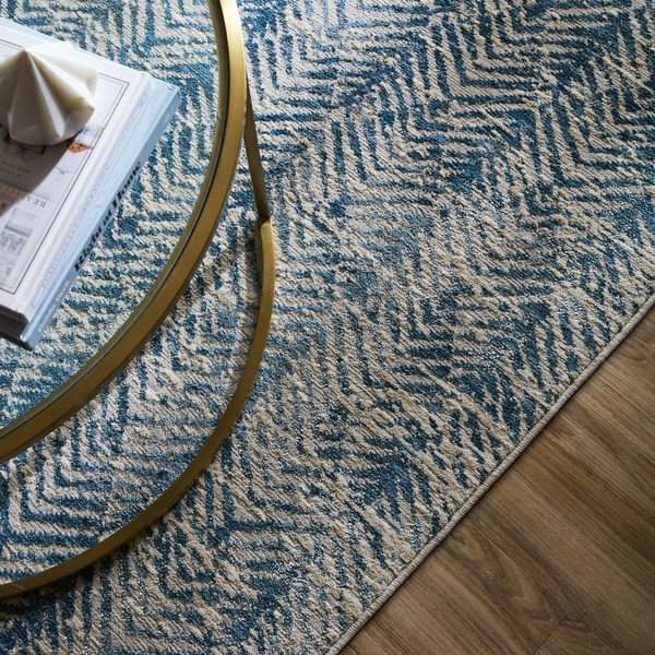 Modrý koberec 120x160 cm Lua Abstract – Flair Rugs-image-2