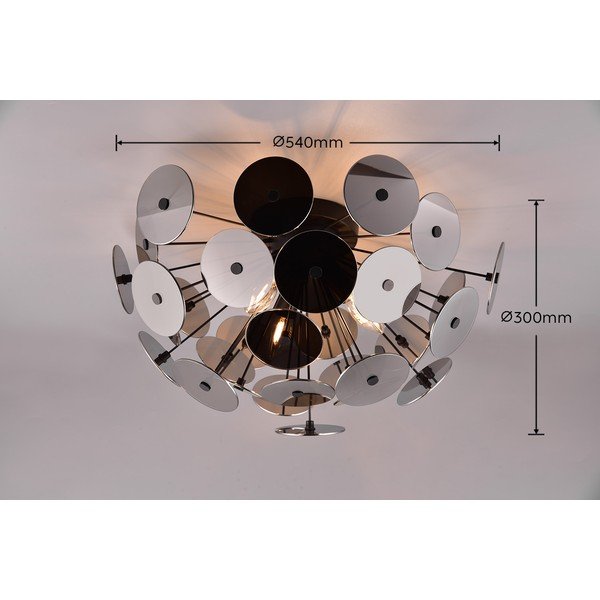 Matne čierne stropné svietidlo Discalgo – Trio-image-3