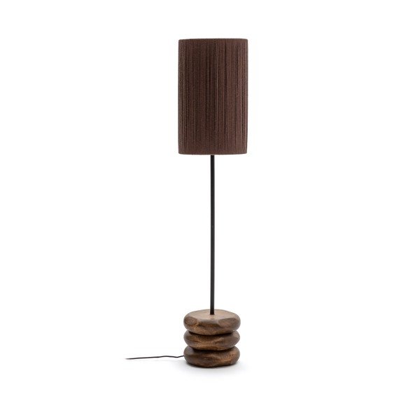 Stojacia lampa z masívu akácie v tmavo prírodnej farbe (výška  147 cm) Kor – Kave Home