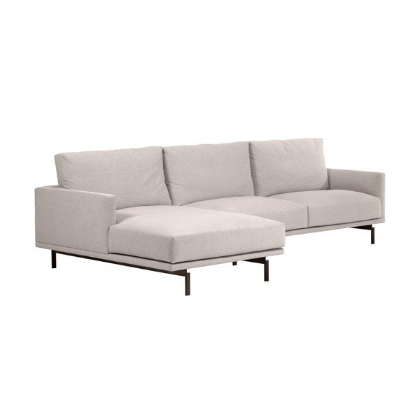 Béžová ženilková rohová pohovka (ľavý roh/s leňoškou) Galene – Kave Home-image-1