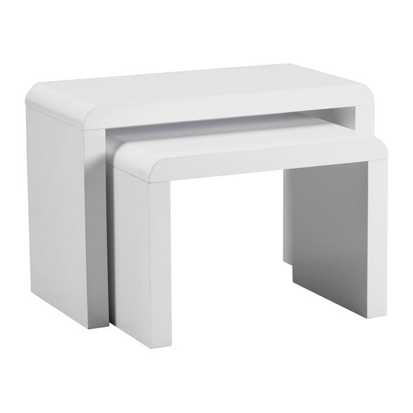 Sada 2 bielych konferenčných stolíkov Design Twist Cuttack