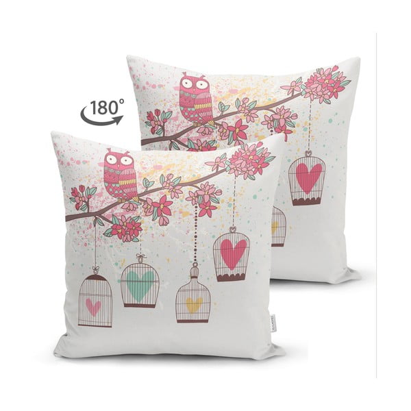 Obliečka na vankúš Minimalist Cushion Covers Heart Flowers, 45 x 45 cm