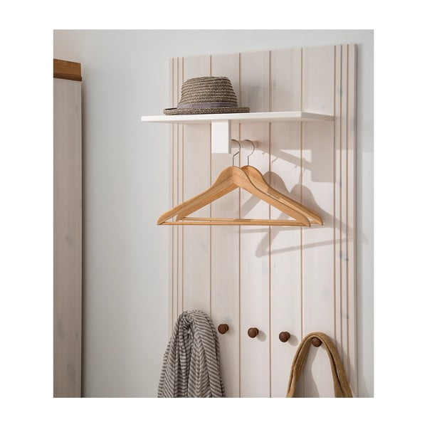 Biela predsieňová zostava z borovicového dreva 60x120x25 cm Anita – Støraa-image-1