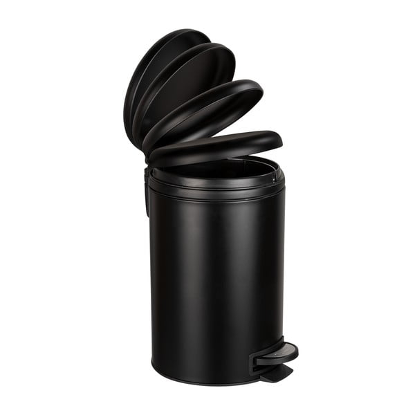 Čierny odpadkový kôš Wenko Leman Easy Close, 12 l-image-1