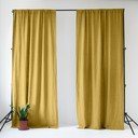 Žltý ľanový záves 140x300 cm Lemon Curry – Linen Tales