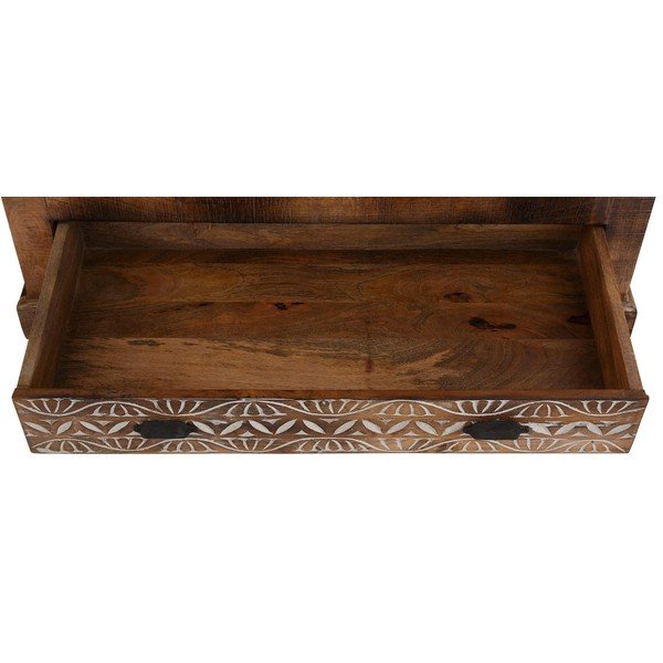 Hnedá šatníková skriňa z mangového dreva 190x45 cm Maneesh – Støraa-image-4