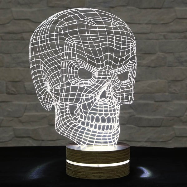 3D stolová lampa Bad Skull