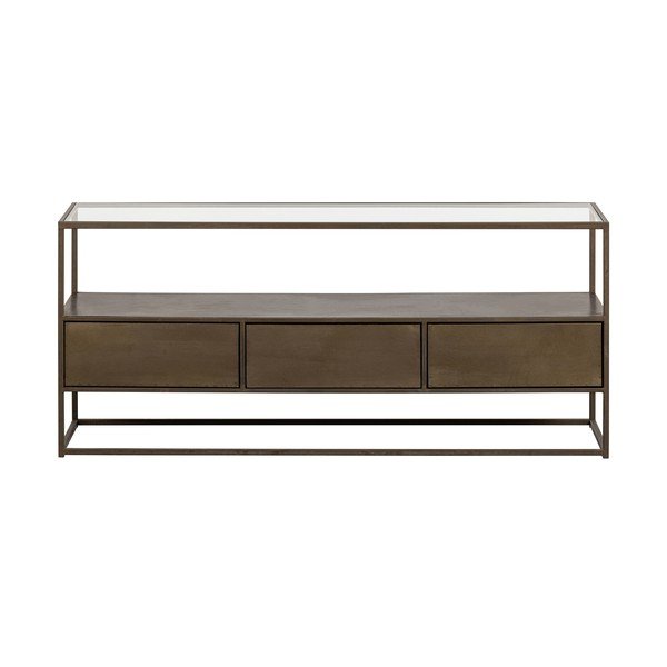 Kovový TV stolík v zlatej farbe 115x50 cm Depart – BePureHome-image-4