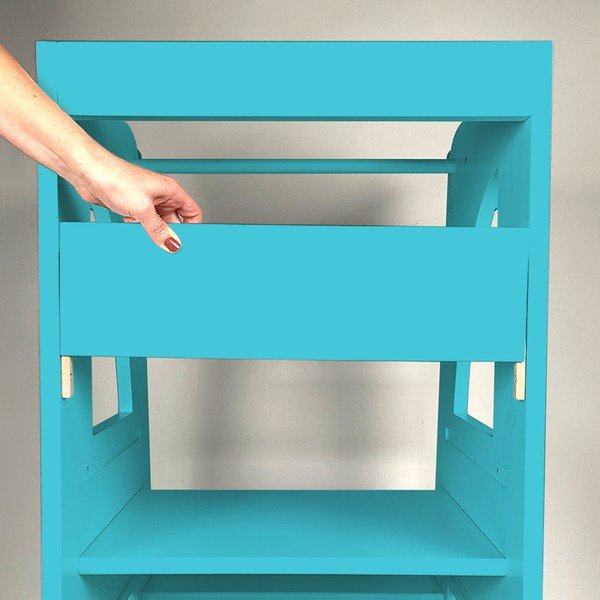 Predná tyrkysová lišta k učiacej veži Montessori - Rocket Baby-image-2