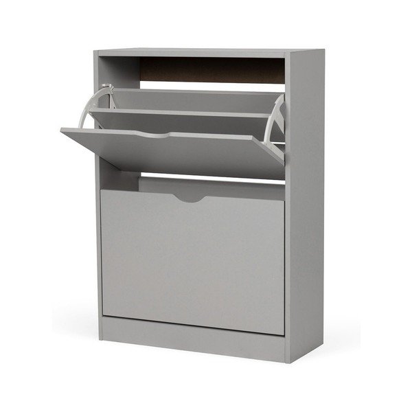 Sivá výklopná skrinka na topánky 50x82x24 cm Stelo – Bonami Essentials-image-2