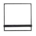 Matne čierna polica z jedľového dreva Maddison - Light & Living