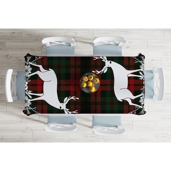 Vianočný obrus s prímesou bavlny Minimalist Cushion Covers Tartan, 140 x 180 cm-image-1