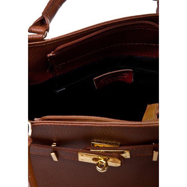 Koňakovohnedá kabelka Massimo Castelli Petronella Cognac-image-3