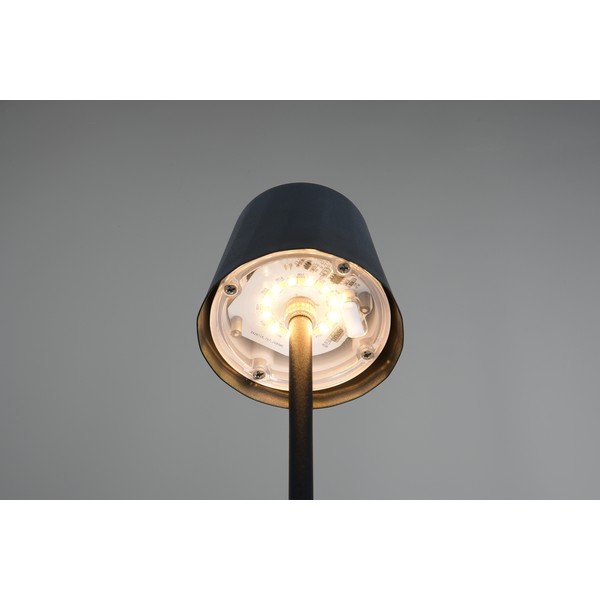 Matne čierna LED stolová lampa s kovovým tienidlom (výška  21 cm) Diaz – Reality-image-2