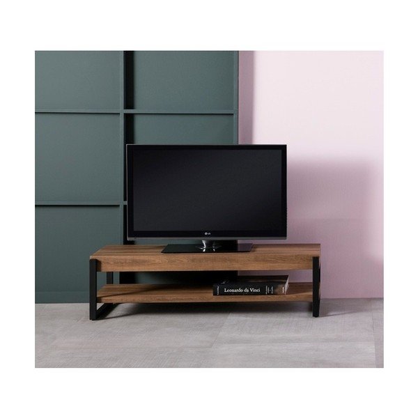 Hnedý TV stolík s čiernymi nohami Marckeric Melody-image-3