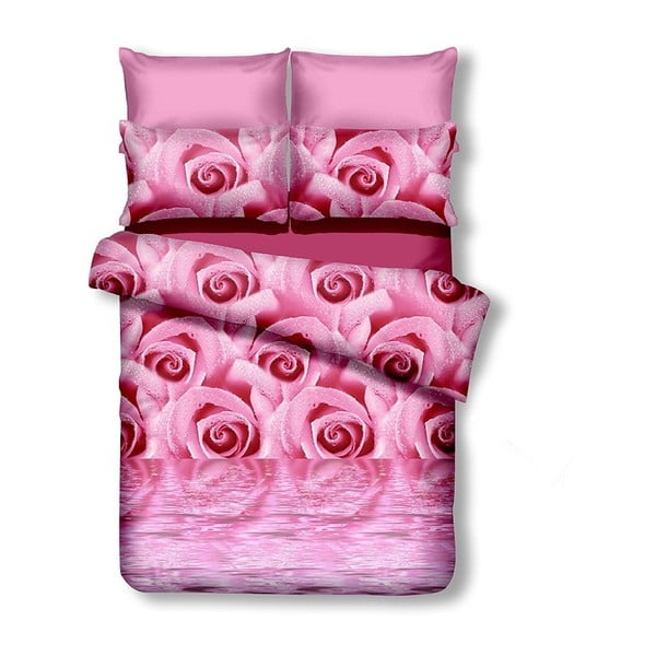 Ružové obliečky na jednolôžko z mikrovlákna 135x200 cm Marco – AmeliaHome