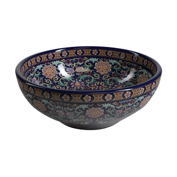 Tmavomodré keramické okrúhle umývadlo ø 41 cm Priori – Sapho-image-2