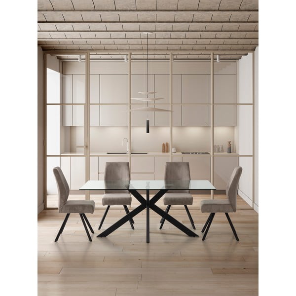 Svetlosivé menčestrové jedálenské stoličky v súprave 2 ks Anibal – Marckeric-image-1