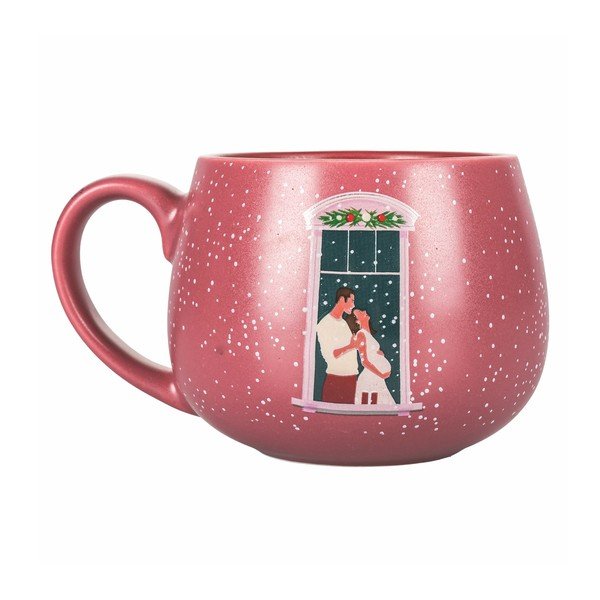 Ružový vianočný porcelánový hrnček 400 ml Pink Xmas - VDE Tivoli 1996-image-2