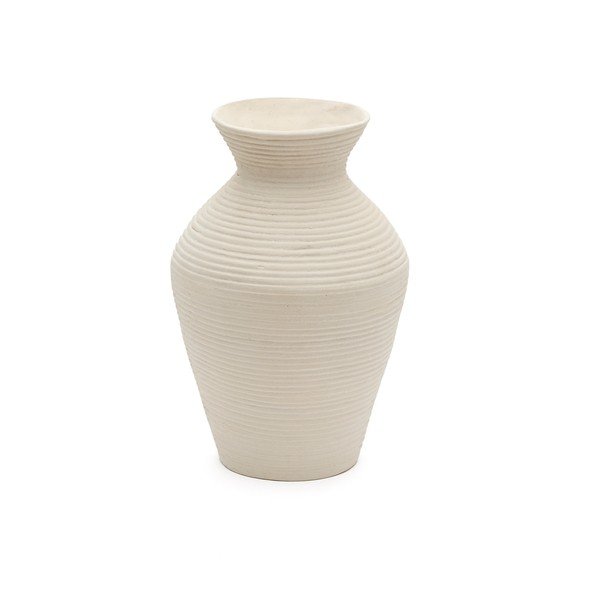 Krémovobiela vysoká váza z papiermaša (výška  51 cm) Pria – Kave Home
