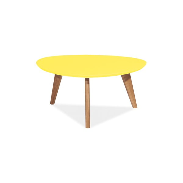 Konferenčný stolek Milan 80 cm, žltý