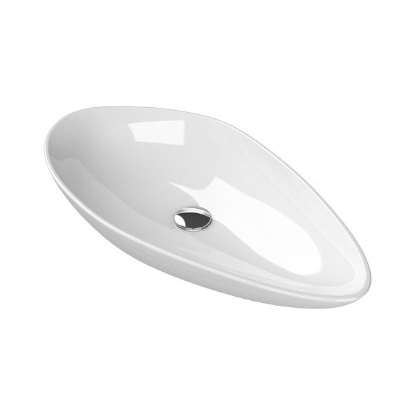 Biele keramické umývadlo 74x38,5 cm Ovali – Sapho-image-2