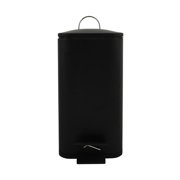 Matne čierny nášľapný oceľový odpadkový kôš 5 l Erik – Spirella-image-3