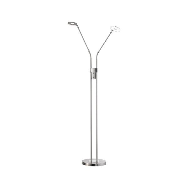 LED stmievateľná stojacia lampa v striebornej farbe (výška 150 cm) Dent – ​​Fischer & Honsel
