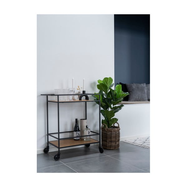 Barový vozík s doskami v dubovom dekore House Nordic Vita-image-2