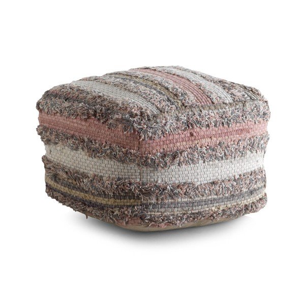 Sivo-ružový vzorovaný puf Geese Ceylon