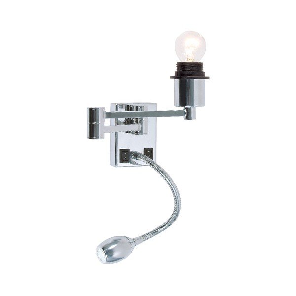 Nástenná lampa v striebornej farbe SULION Combo