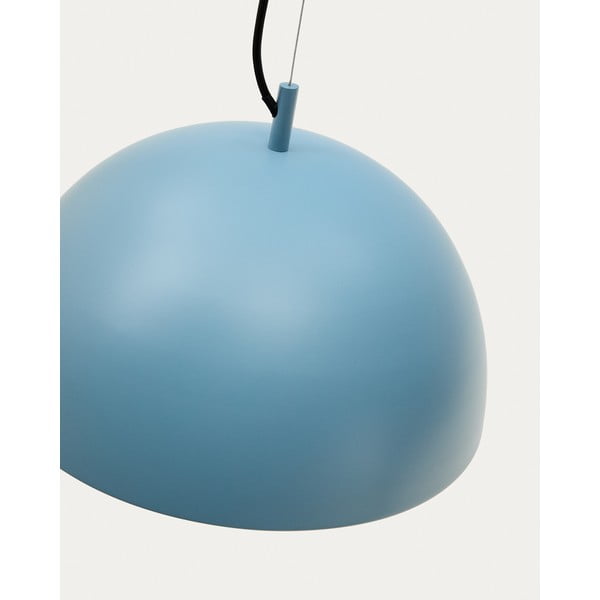 Modré závesné svietidlo s kovovým tienidlom ø 39,5 cm Catlar – Kave Home-image-4
